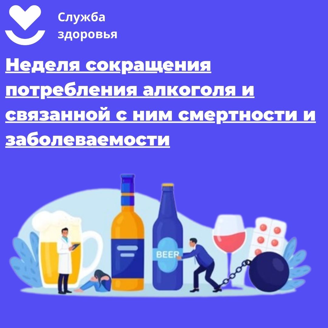 7 – 13 сентября – Неделя сокращения потребления алкоголя и связанной с ним смертности и заболеваемости