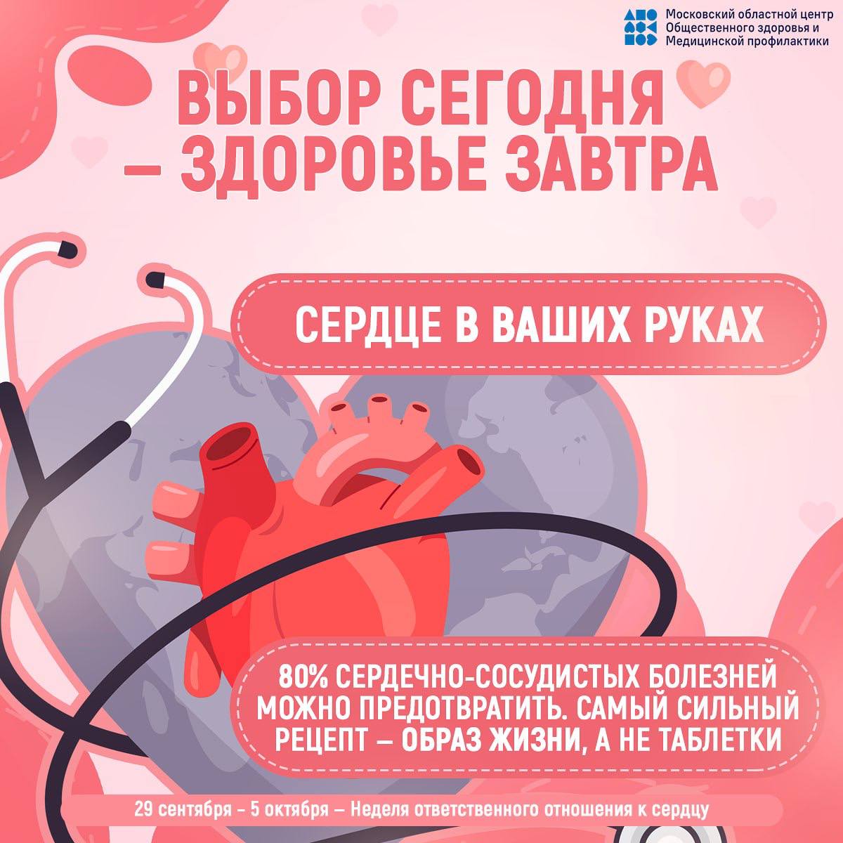28 сентября – 4 октября – Неделя ответственного отношения к сердцу